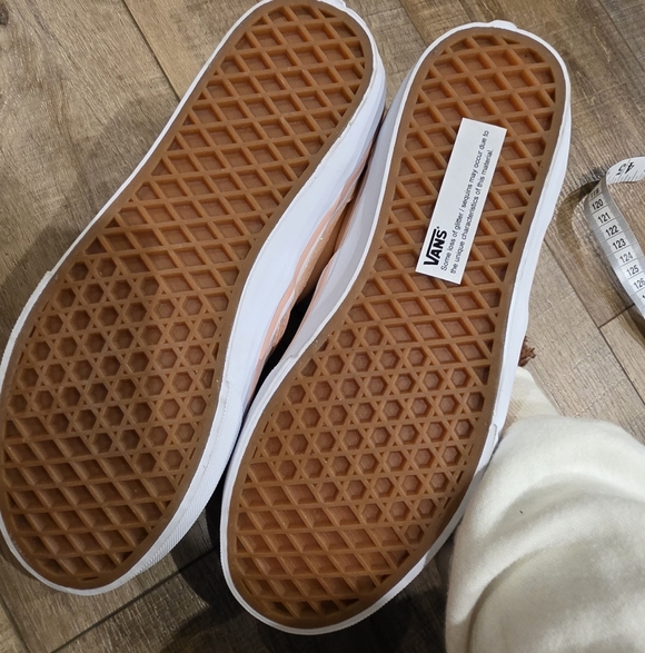 Vans Peach/Pink Glitter Slip-Ons - Picture 2 of 4
